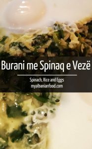 Albanian Burani me Spinaq e Vezë