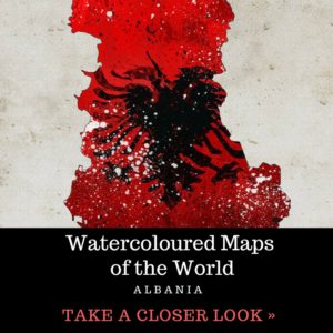 Watercoloured Maps of Albania